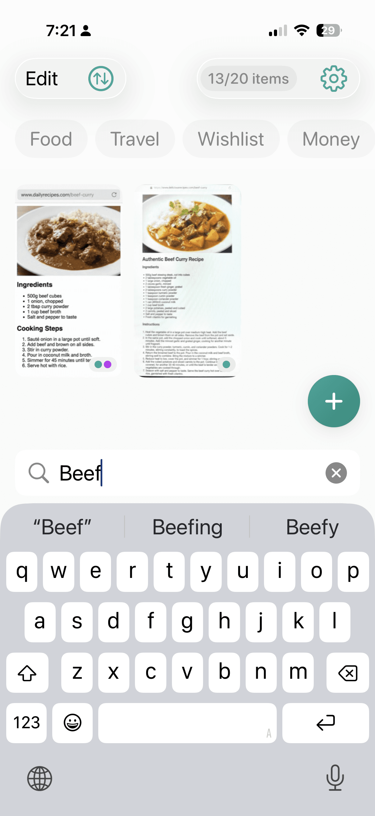 Settings and Premium screen