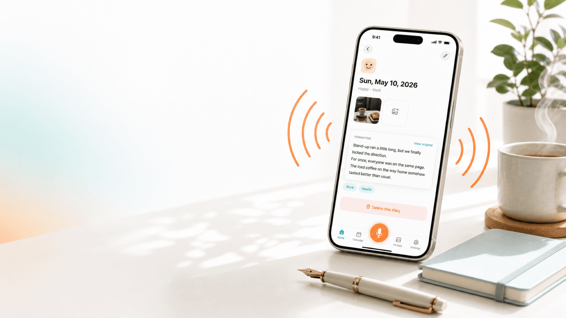 VocaLog on iPhone